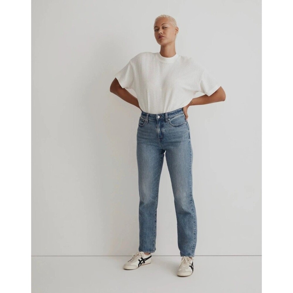 Madewell Curvy 90s Straight Jeans Women's Size 30 Blue High Rise Denim - Picture 8 of 8